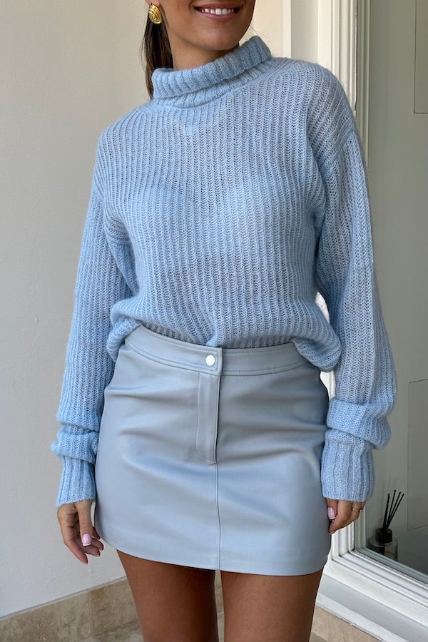 Friend of Audrey | Ida Mohair Wool Knit Ice Blue | Girls with Gems