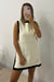 Onte | Exclusive Selena Button Tunic Ivory/Black | Girls With Gems