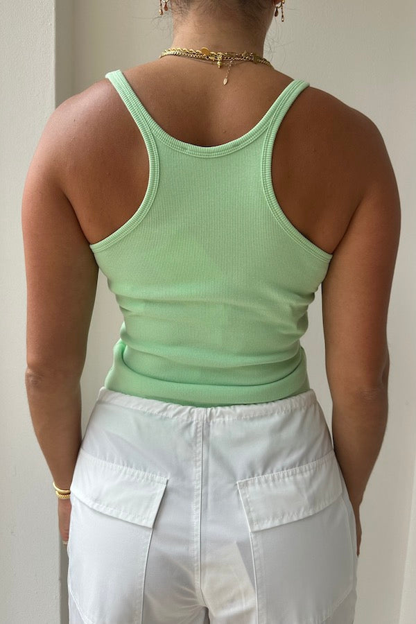 Sneaky Link | Cotton Tank Lime | Girls With Gems