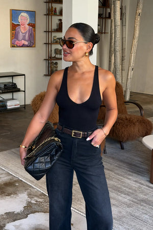 Iris Knit Bodysuit Black