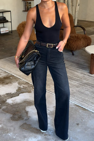 Iris Knit Bodysuit Black