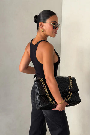 Iris Knit Bodysuit Black