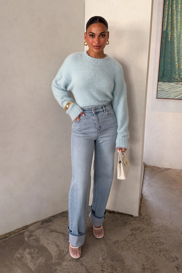 Kaia Crew Neck Sweater Blue