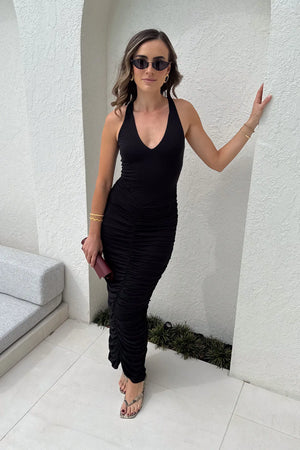Valentina Midi Dress Black