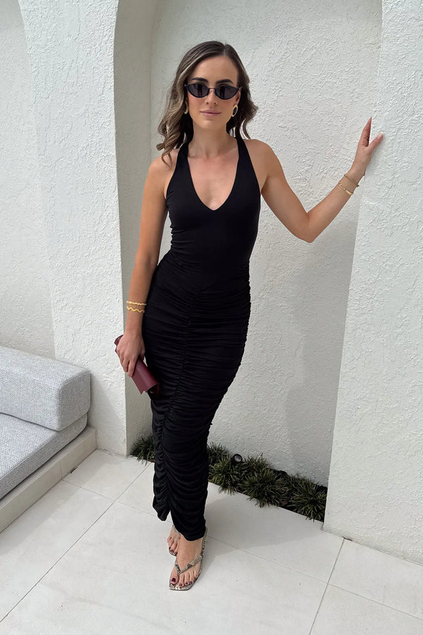 Valentina Midi Dress Black