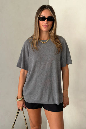Charli Knit Tee Grey