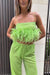 Oséree | Lumiere Plumage Top Lime | Girls with Gems