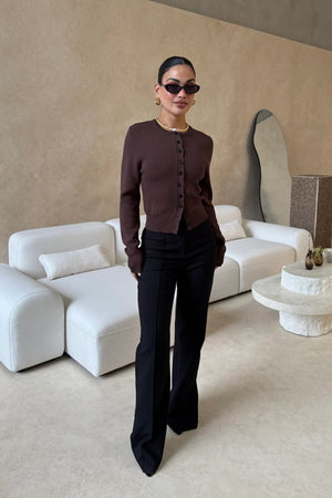 Frances Cardigan Chocolate
