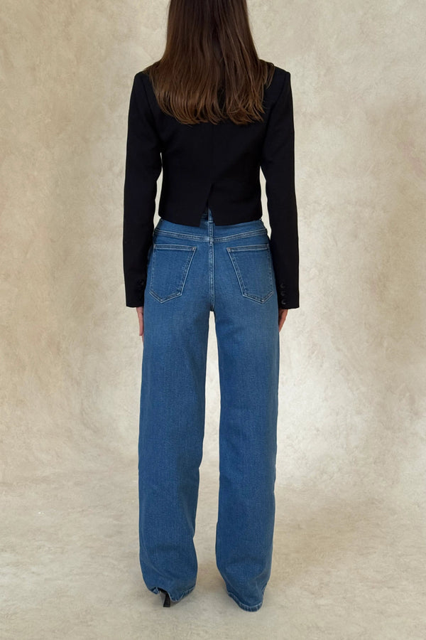 Sammy Blazer Top Black by Sneaky Link, cropped structured blazer with clean buttons and tailored fit for polished style.