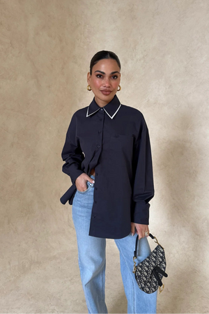 Boston Shirt Navy/White