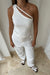 Sneaky Link | One Shoulder Strap Tank White | Girls With Gems