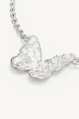 I Believe I Become Necklace Sterling Silver by By Charlotte – butterfly pendant necklace with cubic zirconia stones.