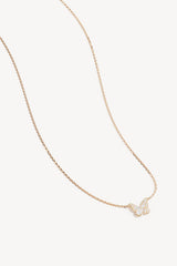 I Believe I Become Necklace by By Charlotte – 18k gold vermeil butterfly pendant with cubic zirconia stones.
