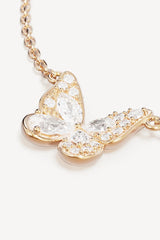 I Believe I Become Necklace by By Charlotte – 18k gold vermeil butterfly pendant with cubic zirconia stones.