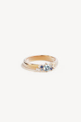 I Breathe I Become Ring by By Charlotte – 18k gold vermeil ring with aquamarine, sapphire and tourmaline stones.