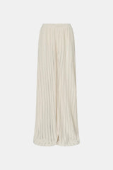 Imara Pant Cream by Camilla and Marc, sheer wide-leg pant with hot short underlay and elastic waistband for elevated resort style.