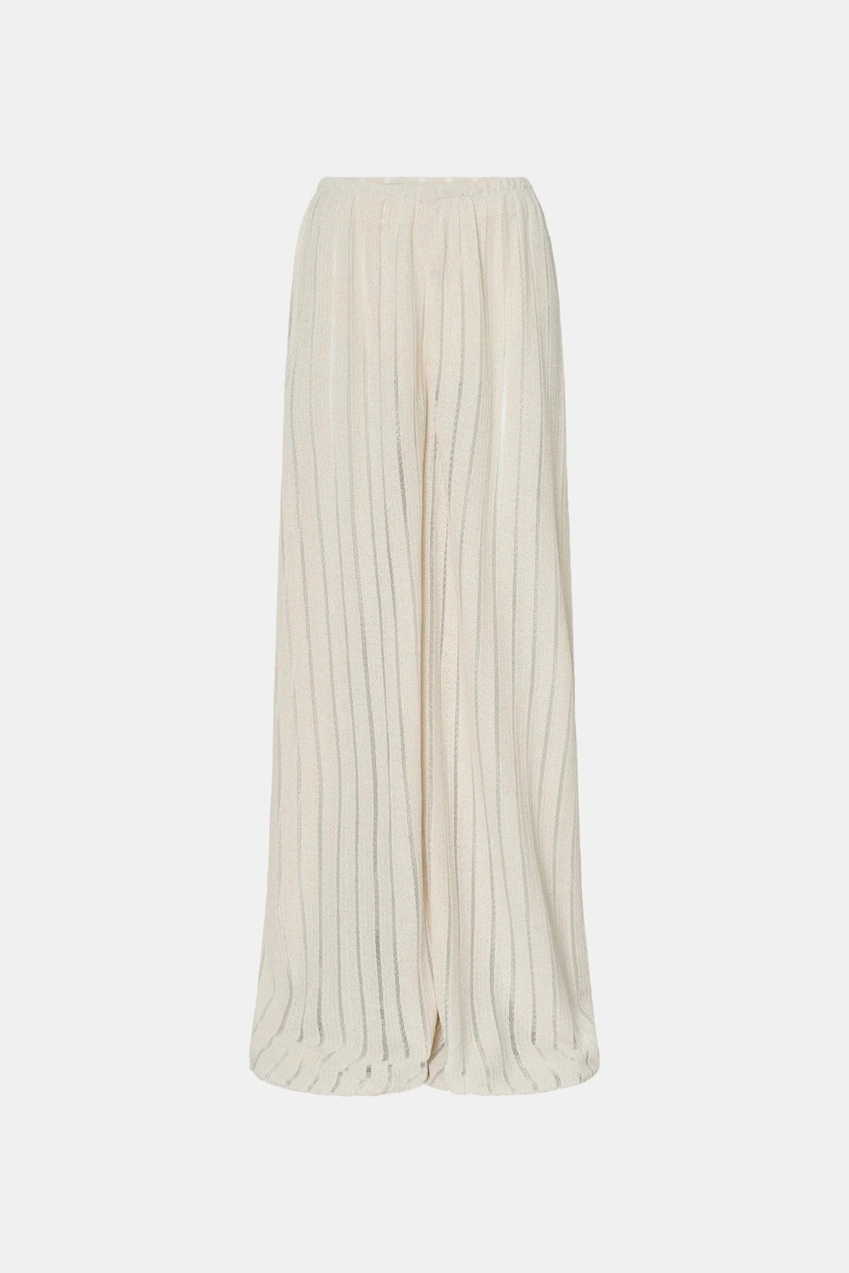 Imara Pant Cream by Camilla and Marc, sheer wide-leg pant with hot short underlay and elastic waistband for elevated resort style.