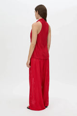 Imara Pant by Camilla and Marc – sheer garnet pants with an elastic waist, hot short lining, and clean topstitching, perfect for bold evening looks.