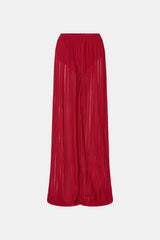 Imara Pant by Camilla and Marc – sheer garnet pants with an elastic waist, hot short lining, and clean topstitching, perfect for bold evening looks.