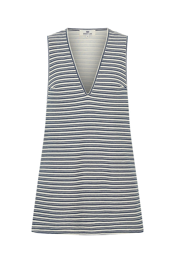 Jagger Mini Dress Navy Stripe