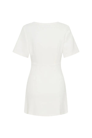 Jaz Hand Knot Mini Dress White
