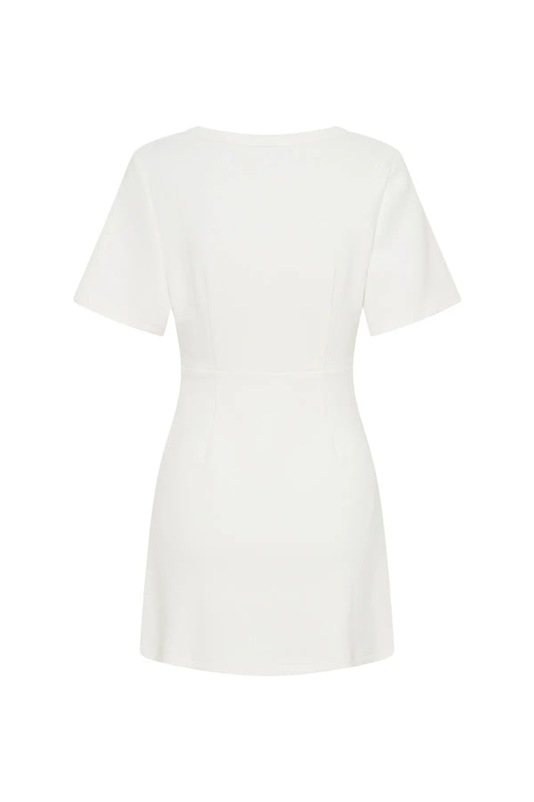 Jaz Hand Knot Mini Dress White