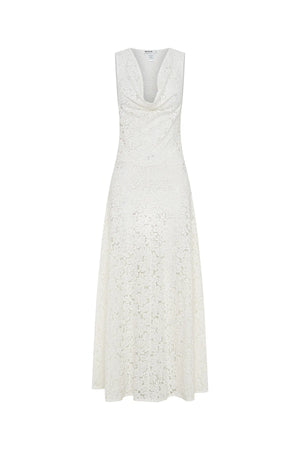 Jaz Hand Lace Maxi Dress White