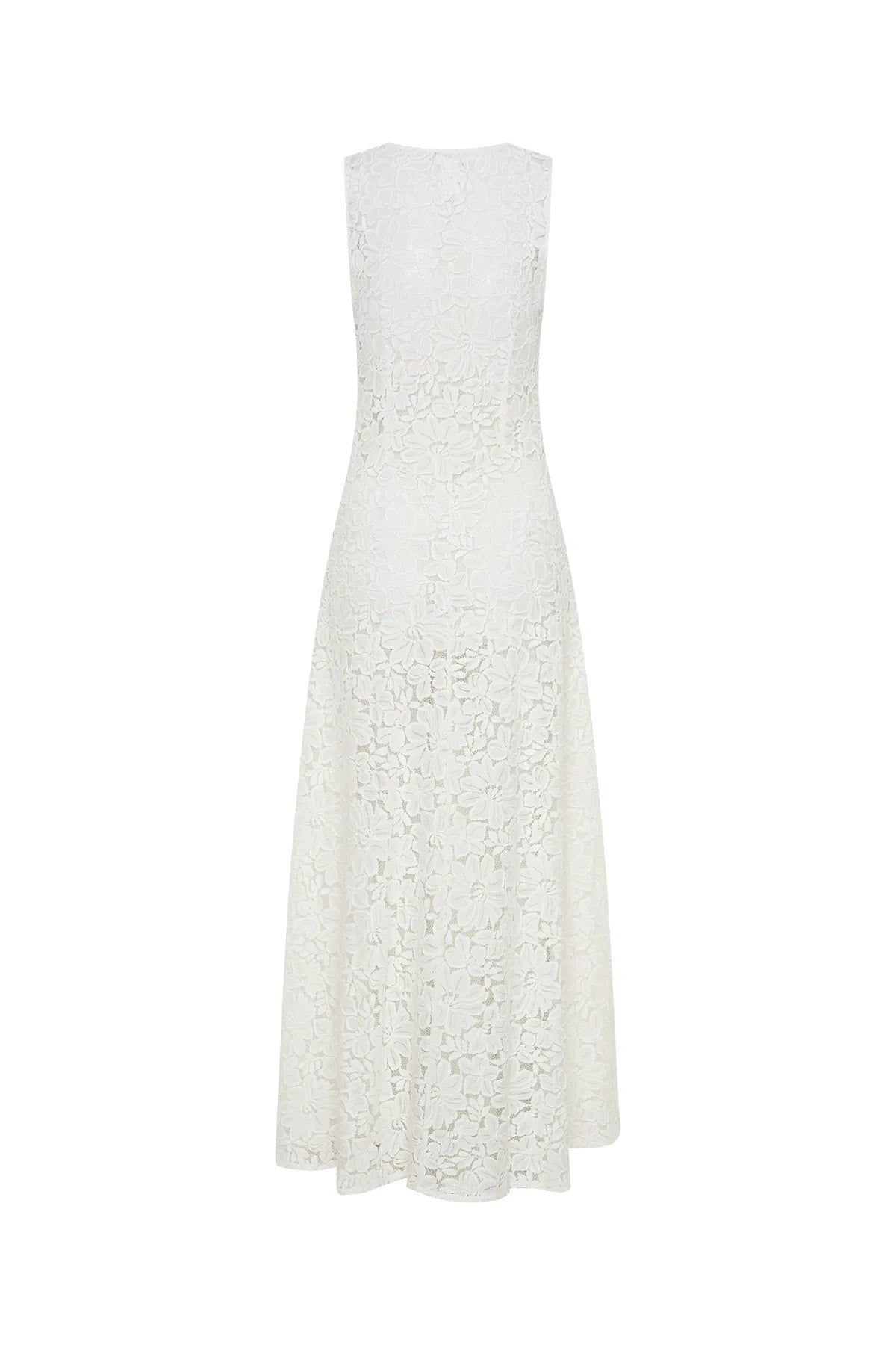 Jaz Hand Lace Maxi Dress White