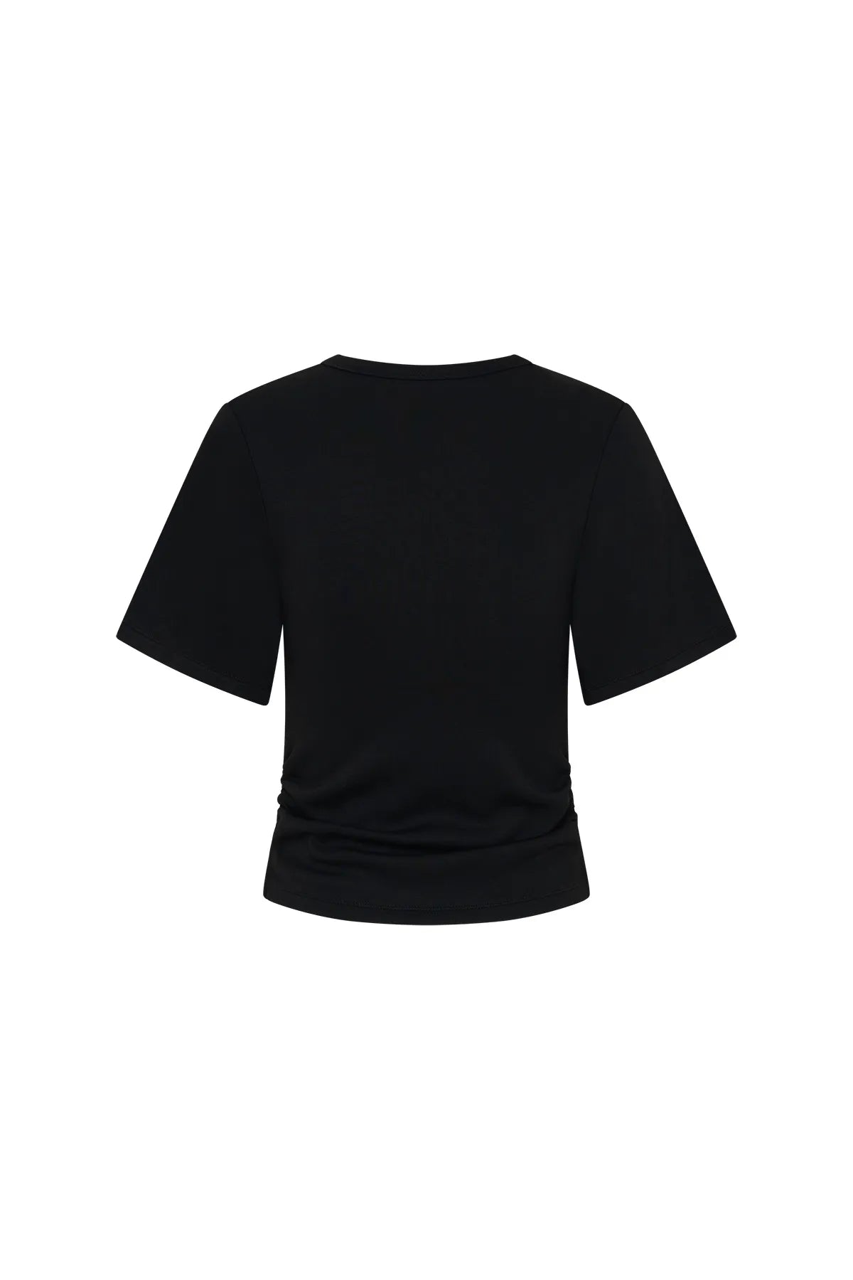 Jaz Hand Ruched Tee Black
