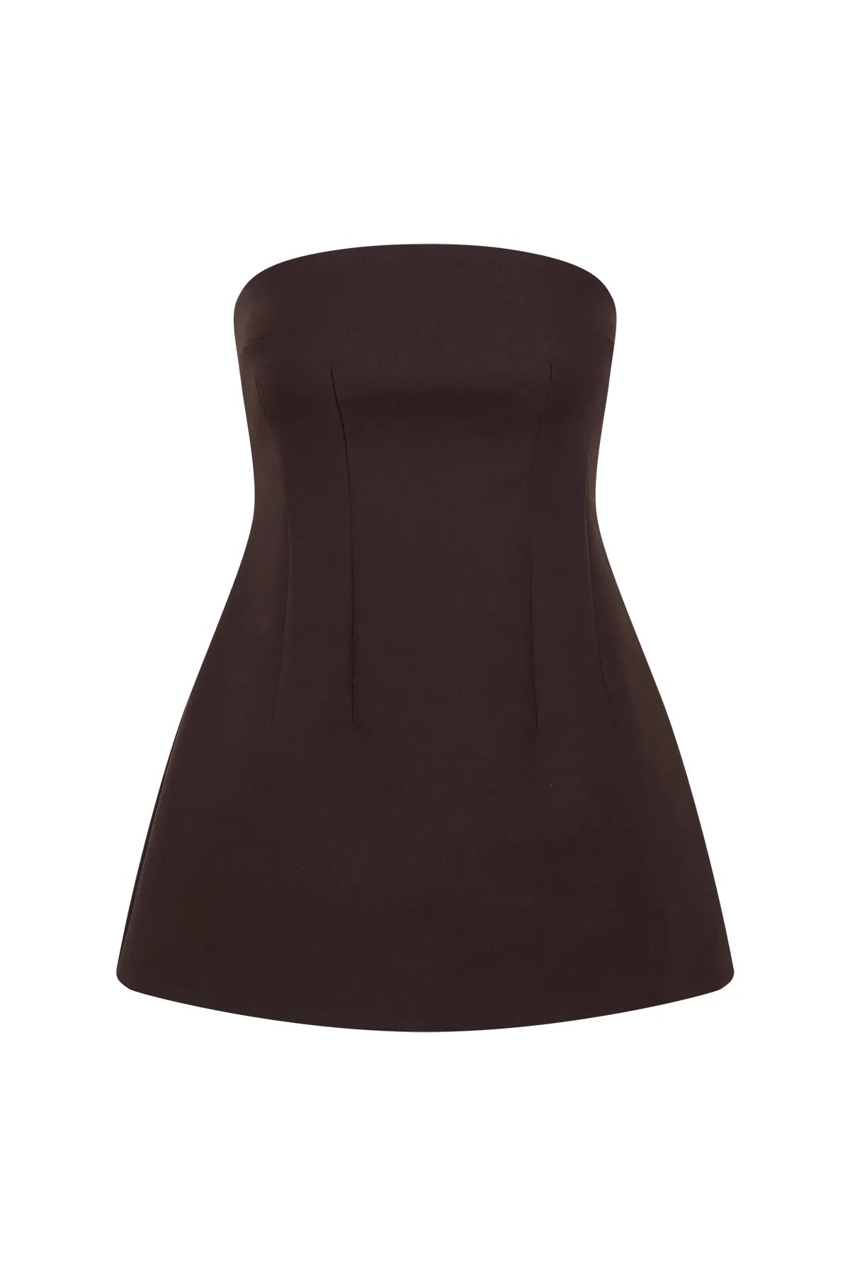 Jaz Hand Strapless Mini Dress Chocolate