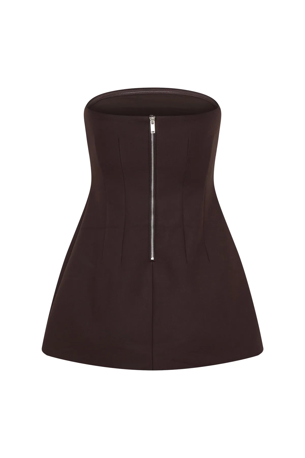 Jaz Hand Strapless Mini Dress Chocolate