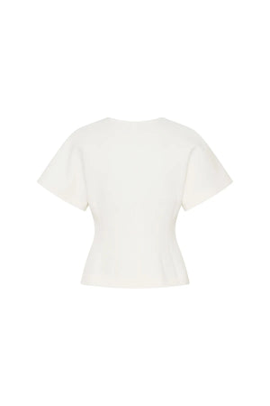 Jaz Hand Tort Button Up Top White
