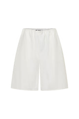 Jaz Mid Rise Bermuda Short Ivory by Sneaky Link, tailored bermuda shorts with mid rise fit, perfect for chic everyday styling