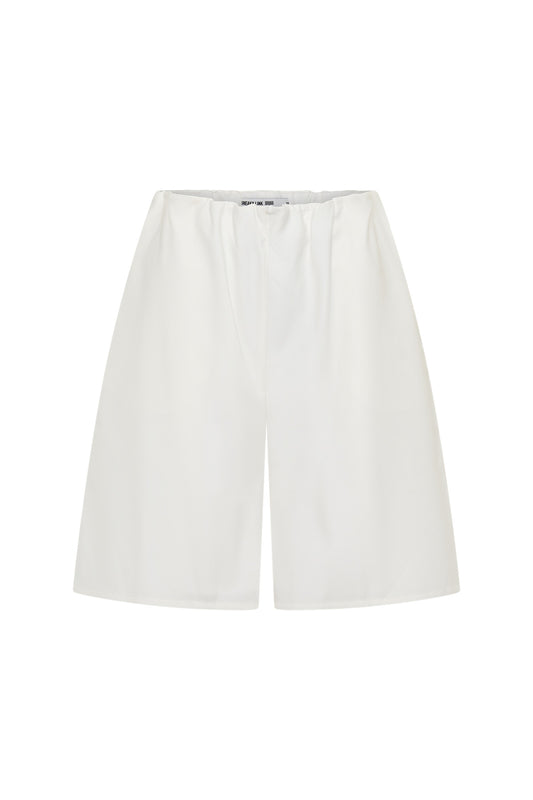 Jaz Mid Rise Bermuda Short Ivory by Sneaky Link, tailored bermuda shorts with mid rise fit, perfect for chic everyday styling