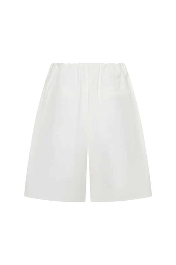 Jaz Mid Rise Bermuda Short Ivory by Sneaky Link, tailored bermuda shorts with mid rise fit, perfect for chic everyday styling