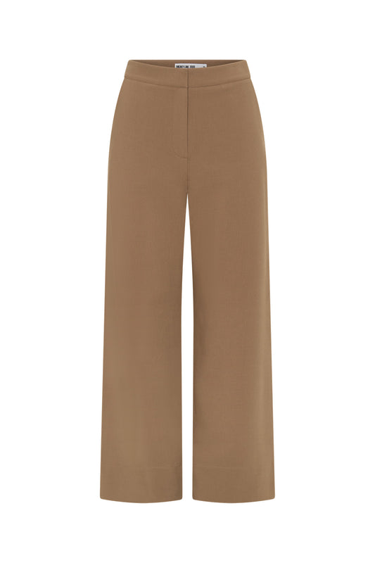 Jaz Wide Leg Tailored Pant Tan by Sneaky Link, high waisted wide leg pants, perfect for work or elevated everyday styling