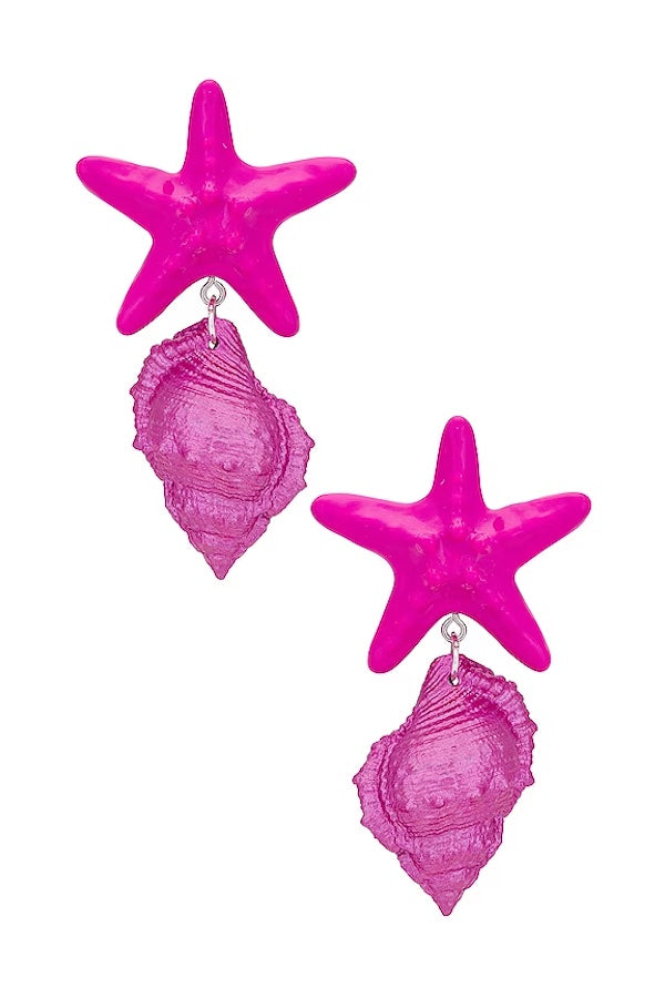 Shop Julietta | Le Splash Earrings Barbie Pink | Girls with Gems
