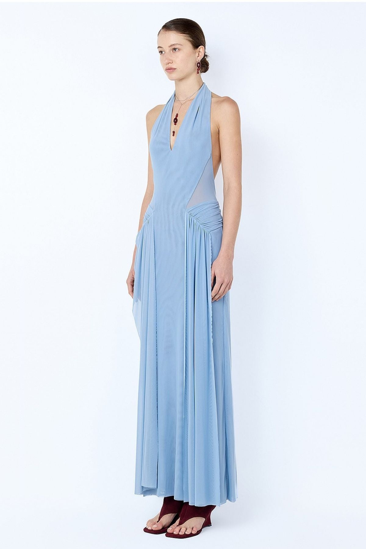 Juniper Halter Maxi Dress Denim Blue Maxi Dresses | Girls with Gems Juniper Halter Maxi Dress Denim Blue Maxi Dresses | Girls with Gems