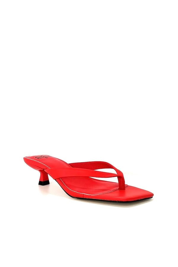 Kitty Heel Red by Sneaky Link – Stylish and comfortable with a 4cm kitten heel, leather upper and lining, and a sleek gloss finish. Fits true to size. Note: inner sole differs slightly from photo.