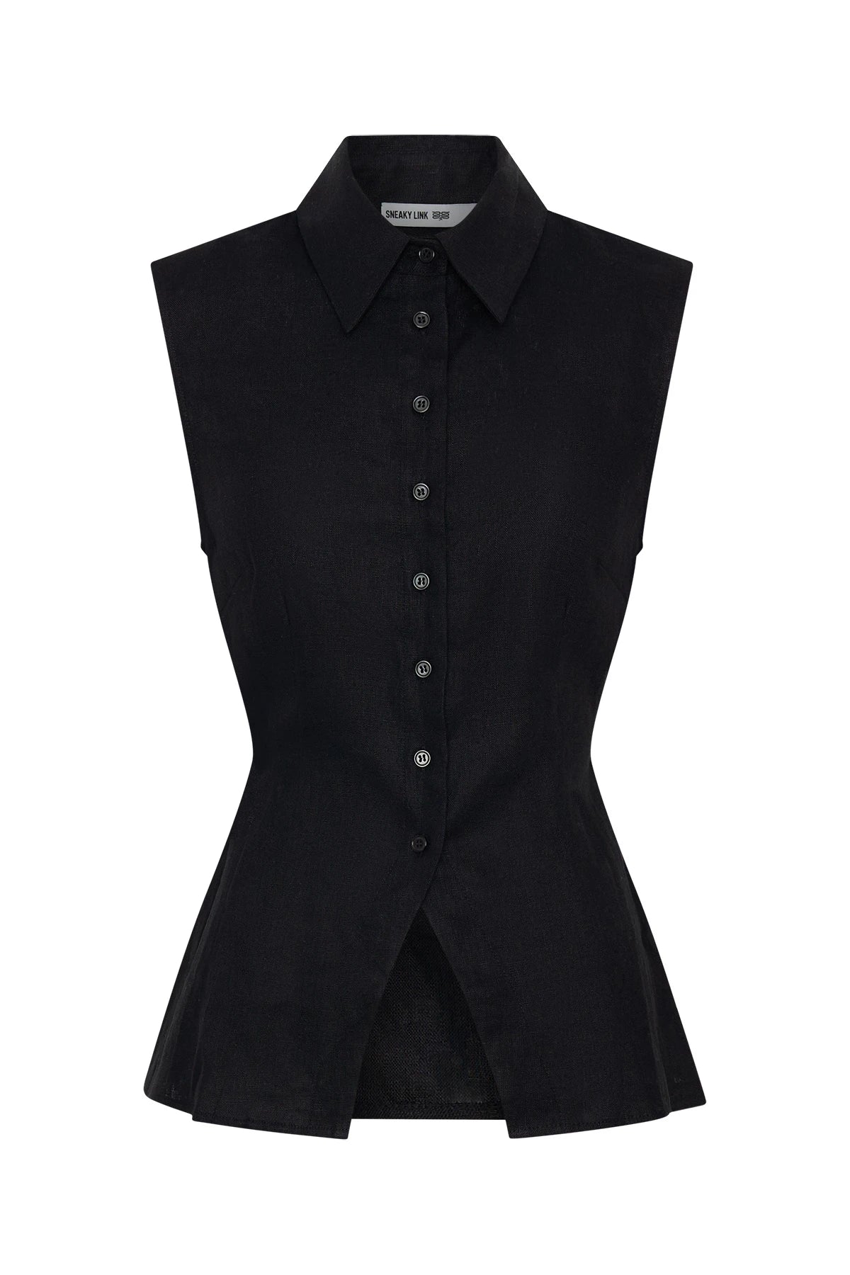 Kylie Sleeveless Shirt Black