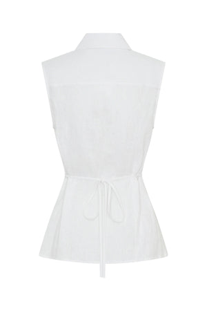 Kylie Sleeveless Shirt White