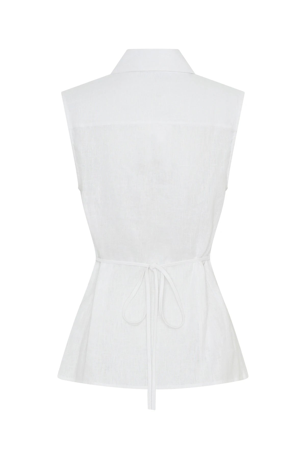 Kylie Sleeveless Shirt White