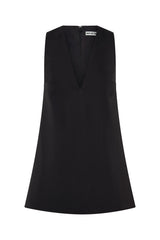 Kayla Mini Dress Black by Sneaky Link – a structured mini with deep V neckline and sleek fit. Perfect for day-to-night styling.