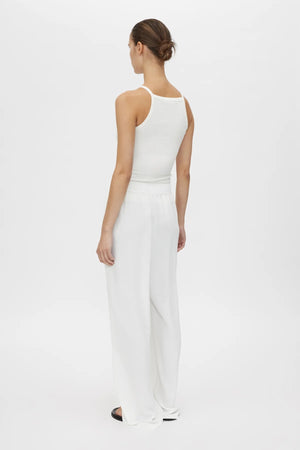 Kusama Pant by Camilla and Marc – soft white textured mid-rise pants with relaxed shaping and clean seams, perfect for polished everyday wear.