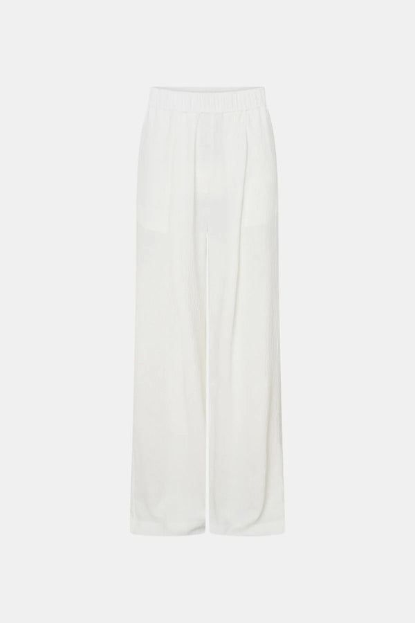 Kusama Pant by Camilla and Marc – soft white textured mid-rise pants with relaxed shaping and clean seams, perfect for polished everyday wear.