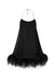 Oséree | Lumiere Plumage Necklace Dress Black | Girls with Gems
