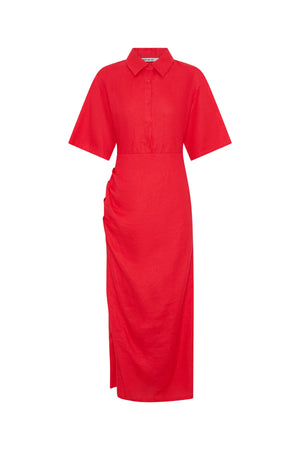 Lefka Midi Dress Red