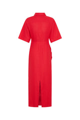 Lefka Midi Dress Red