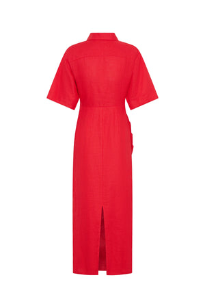Lefka Midi Dress Red