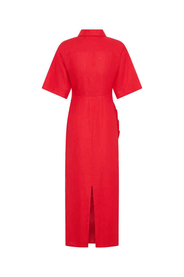 Lefka Midi Dress Red